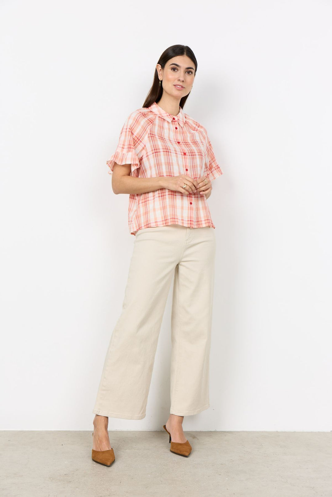 Soyaconcept Damen Bluse Karo Baumwolle