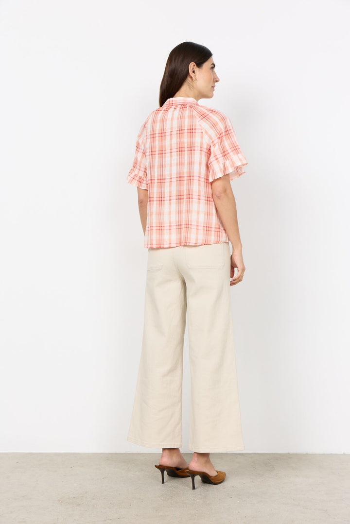 Soyaconcept Damen Bluse Karo Baumwolle
