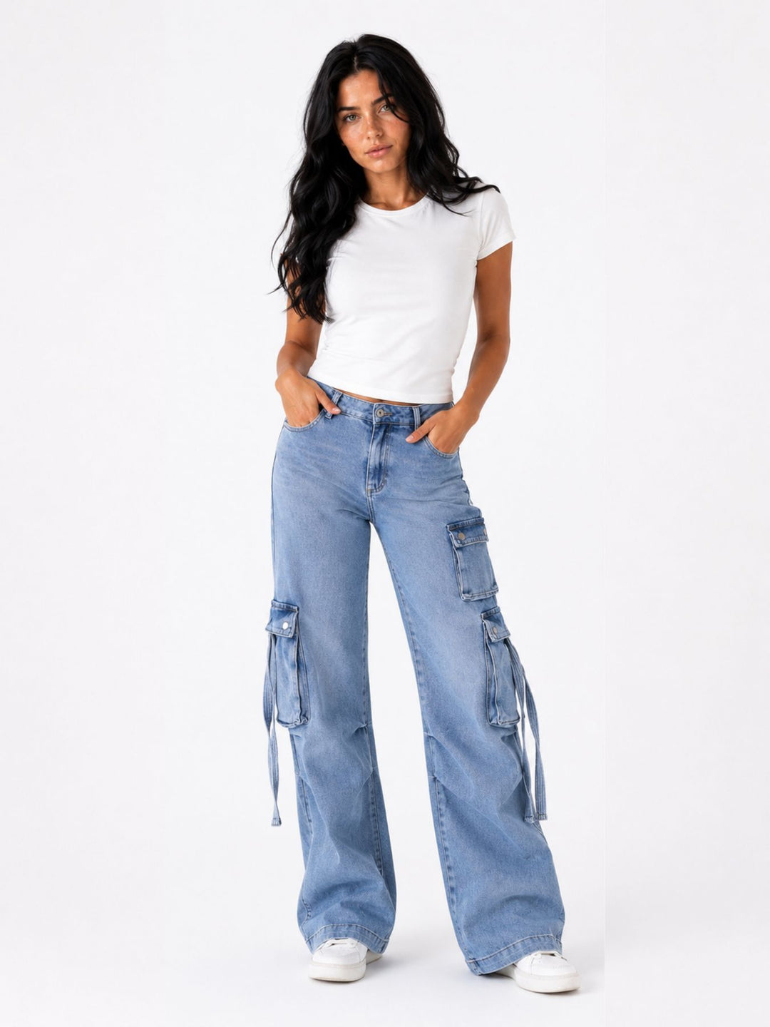 Splash of Color Damen Cargo-Jeans