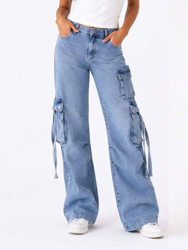 Splash of Color Damen Cargo-Jeans