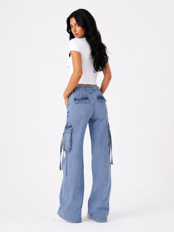 Splash of Color Damen Cargo-Jeans