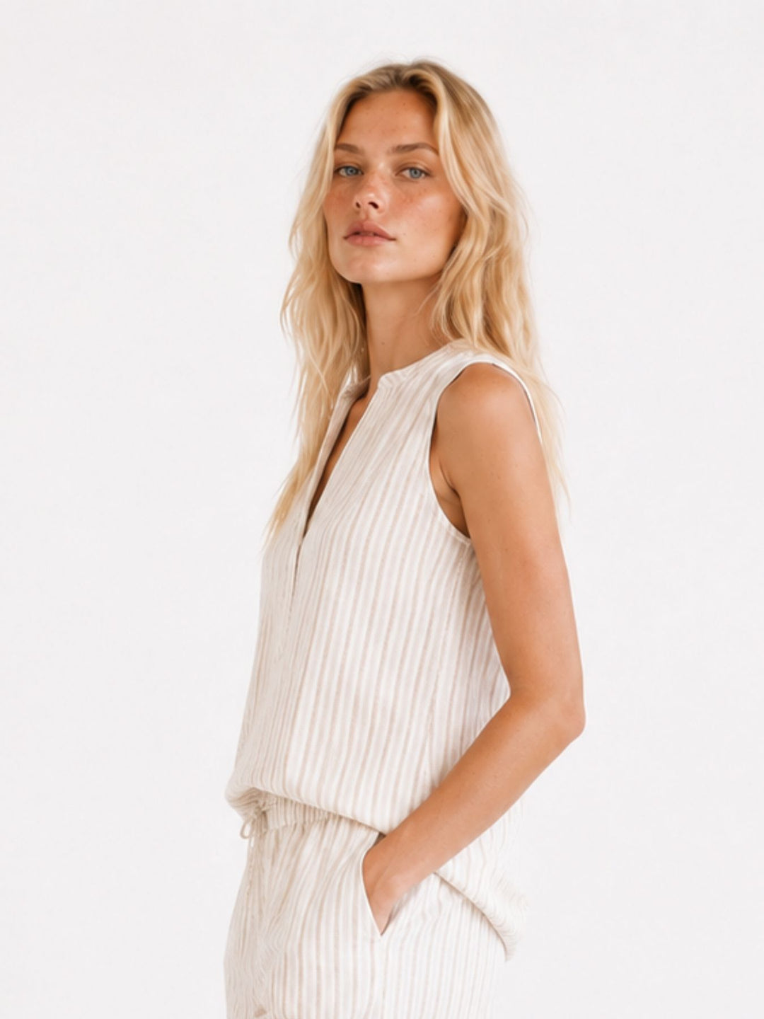 Authentic Style Bluse Damen ohne Arm