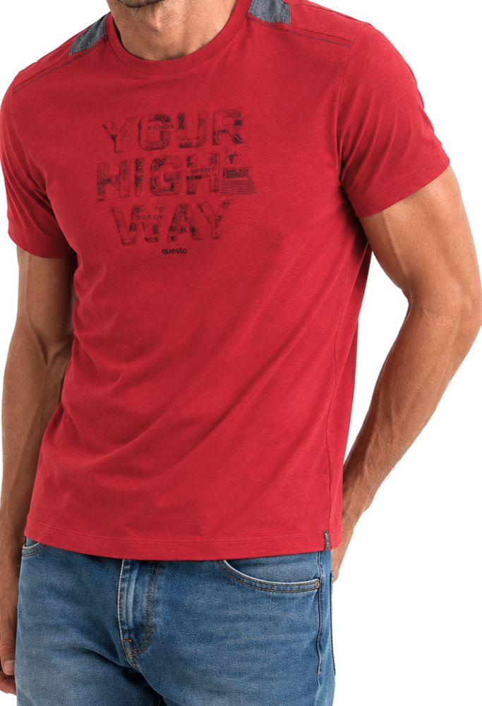 SOQUESTO T-Shirt Herren Schulterdruck