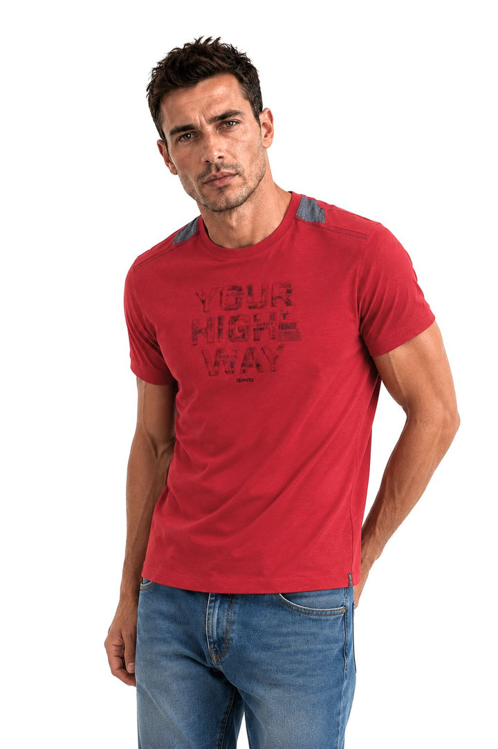 SOQUESTO T-Shirt Herren Schulterdruck