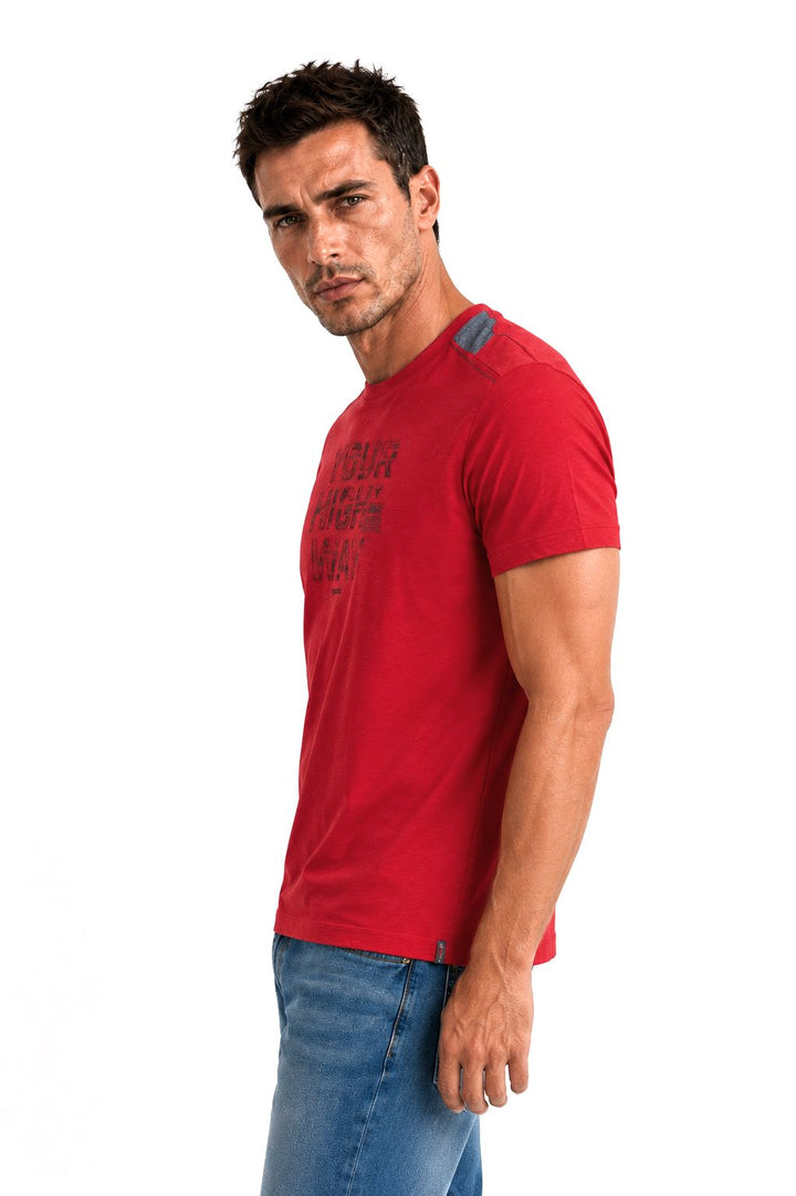 SOQUESTO T-Shirt Herren Schulterdruck
