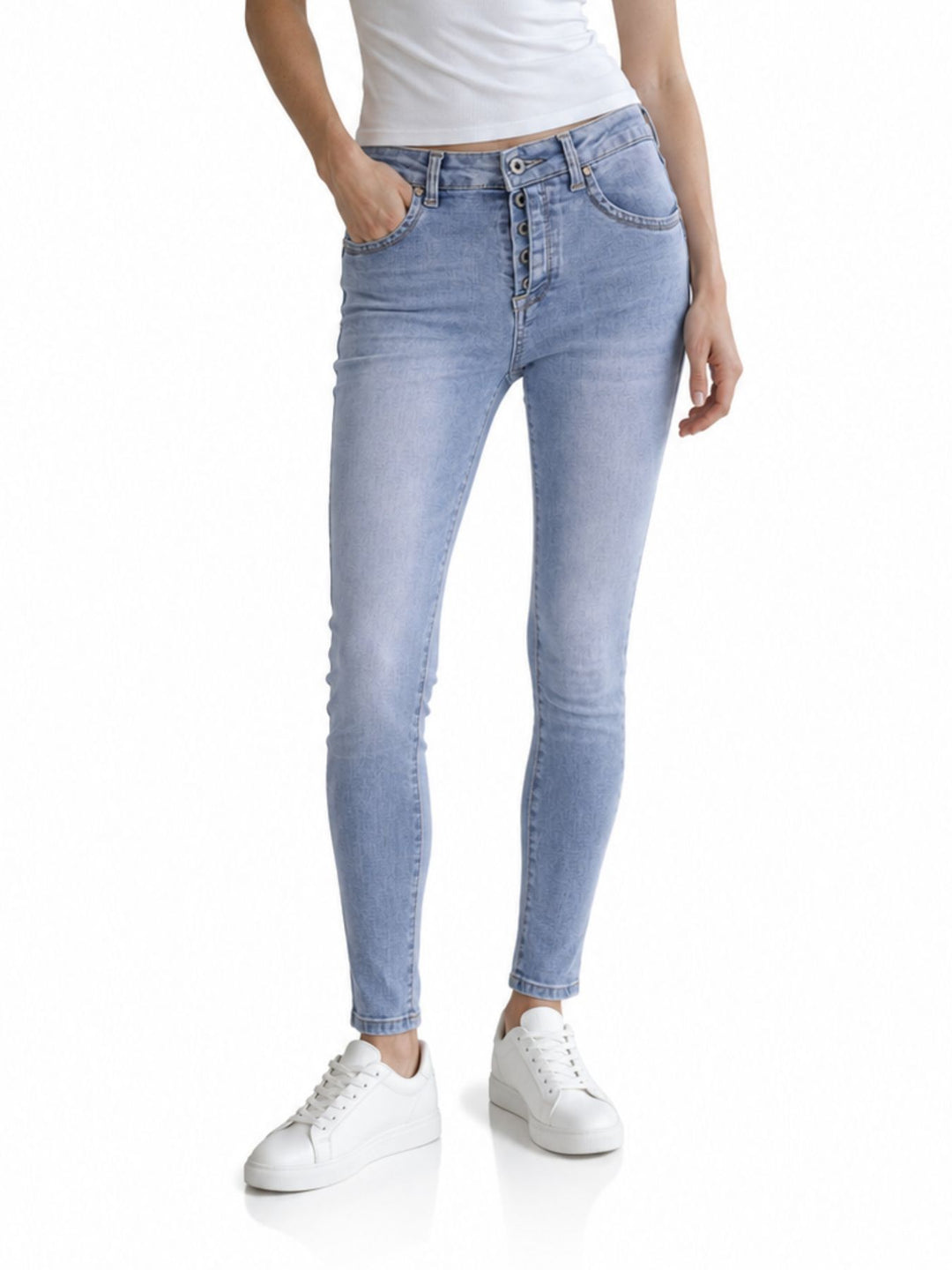 Splash of Color Skinny Jeans Damen