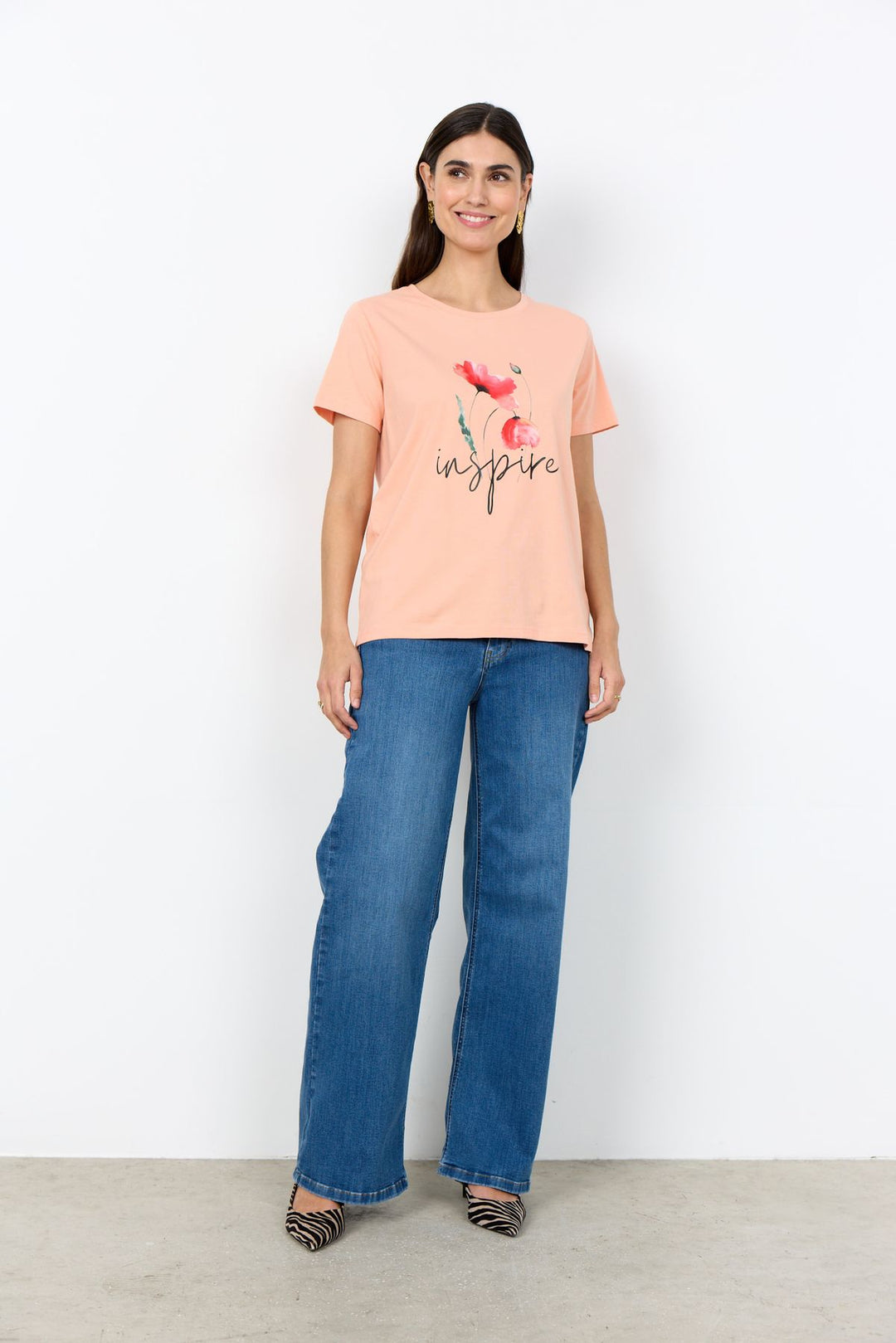 Soyaconcept Damen T-Shirt Blumenprint