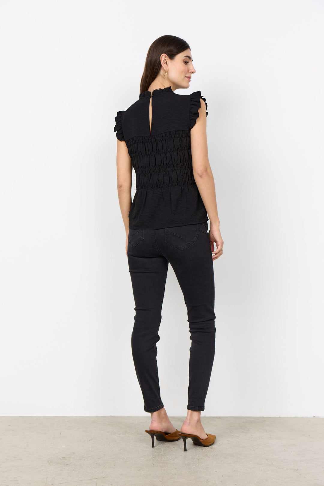 Soyaconcept Damen T-Shirt Rüschen