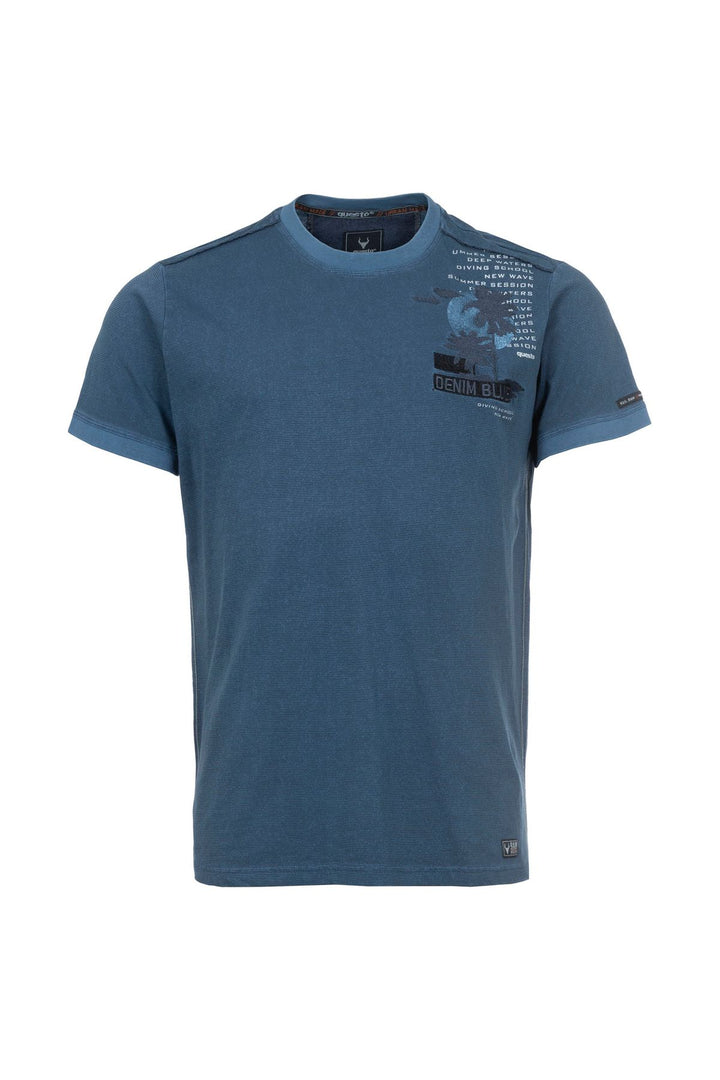 SOQUESTO Herren T-Shirt Bruststickerei