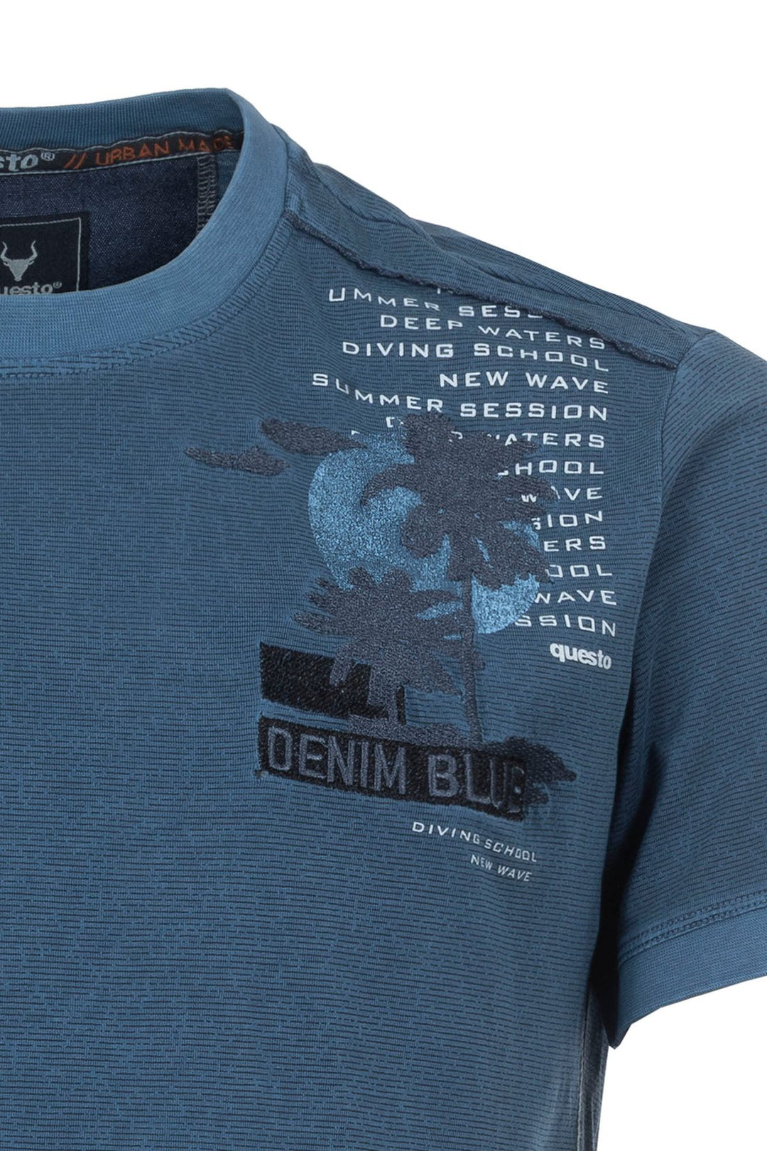 SOQUESTO Herren T-Shirt Bruststickerei