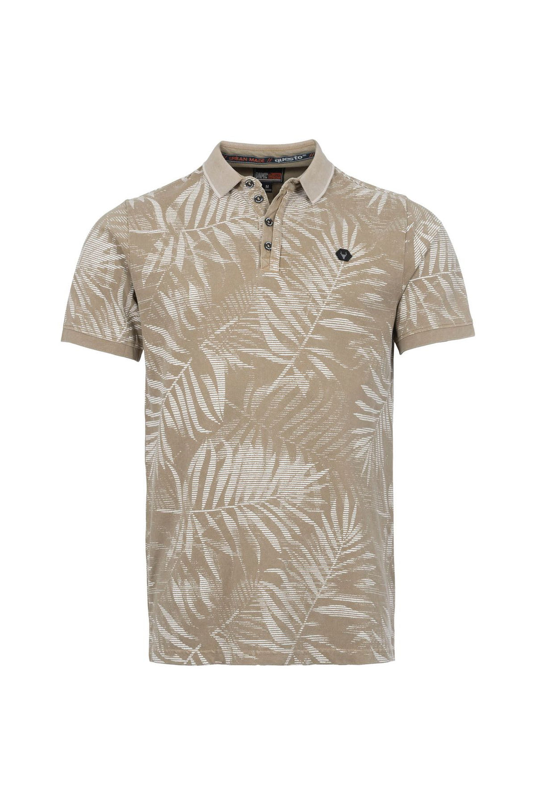 SOQUESTO Poloshirt Herren Palmenblatt