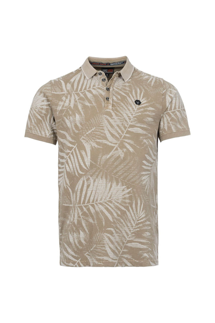 SOQUESTO Poloshirt Herren Palmenblatt
