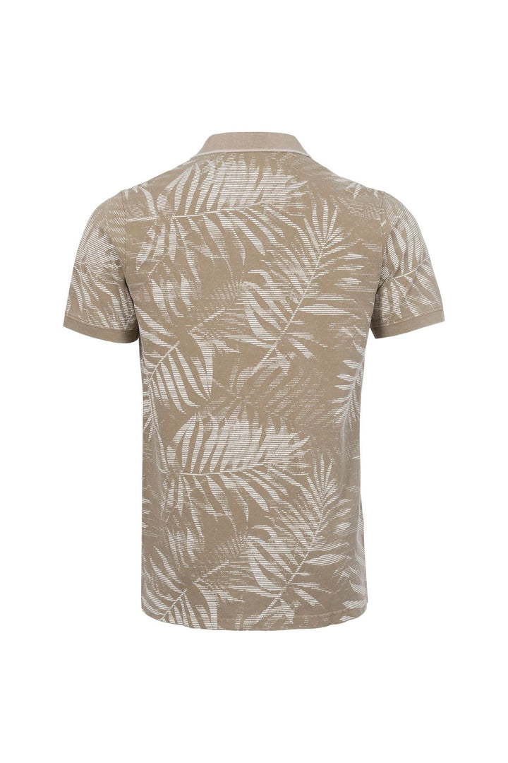 SOQUESTO Poloshirt Herren Palmenblatt
