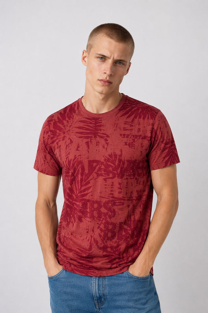 SOQUESTO T-Shirt Herren Palmen Print