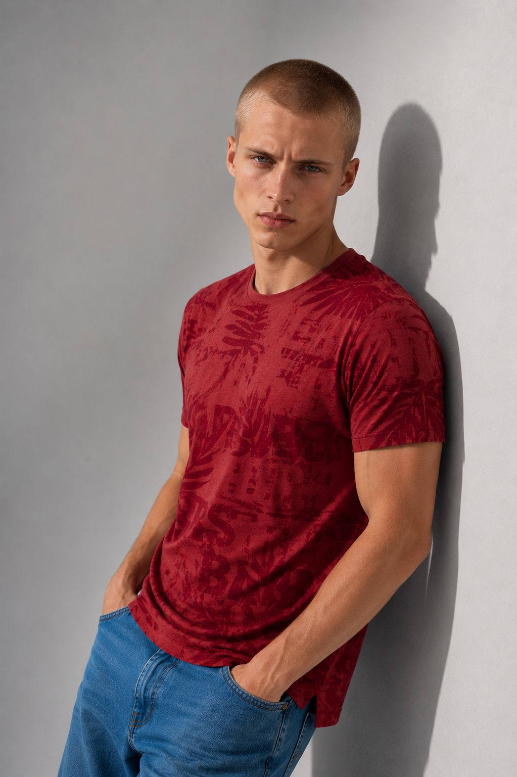 SOQUESTO T-Shirt Herren Palmen Print