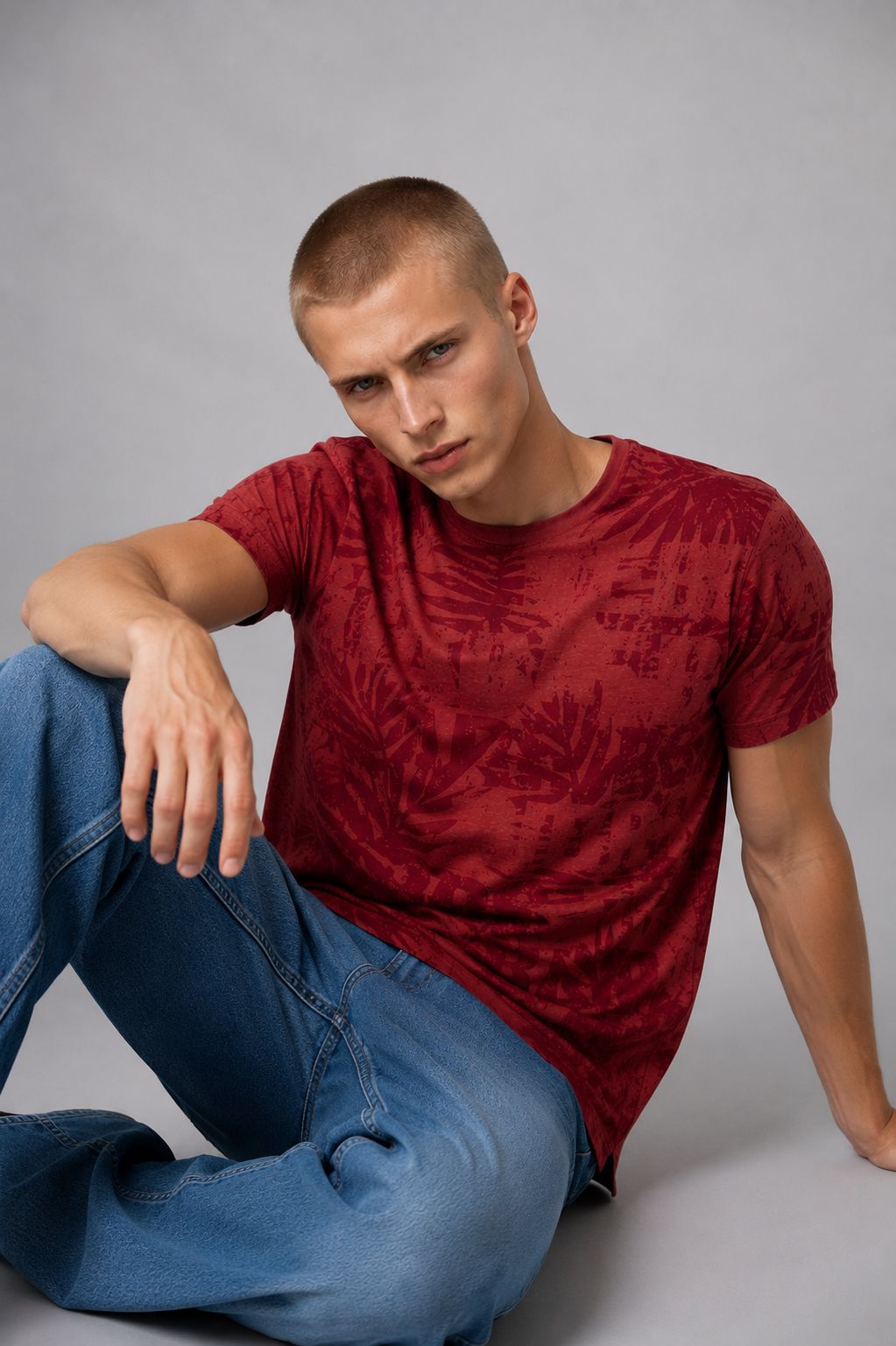 SOQUESTO T-Shirt Herren Palmen Print