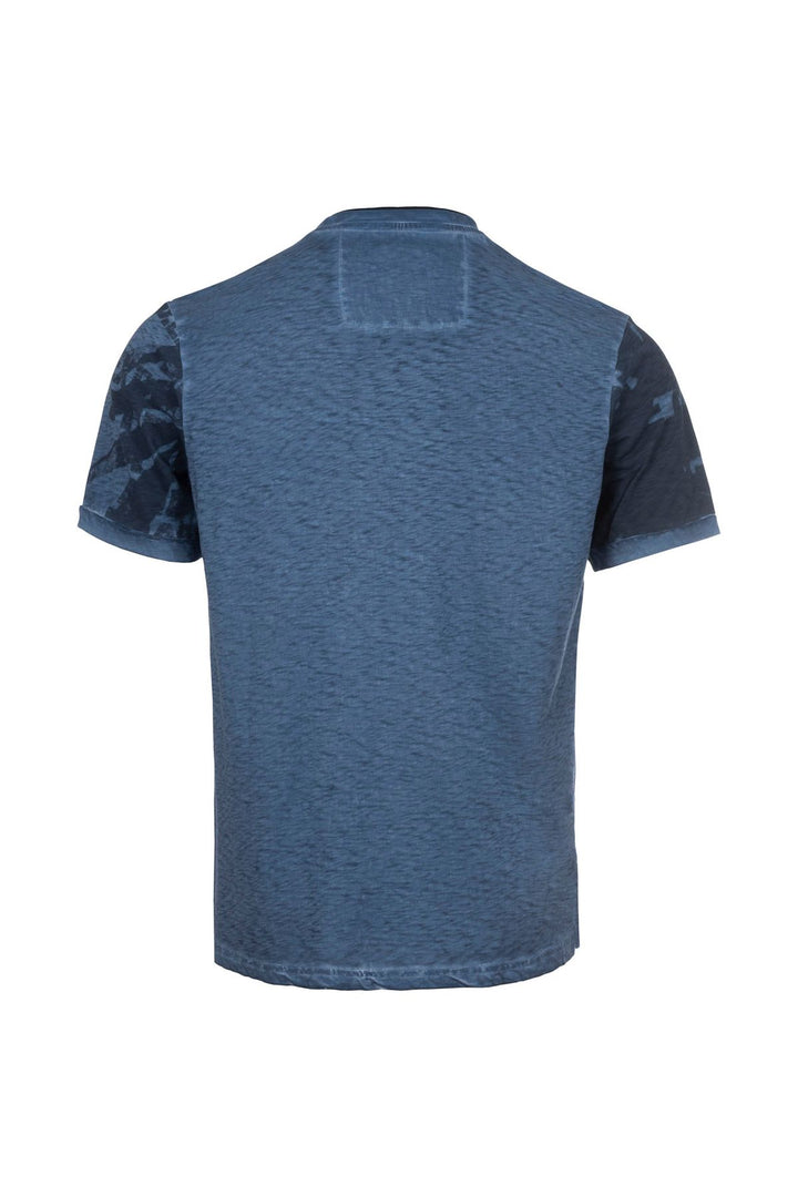 SOQUESTO Henley T-Shirt Herren Palmendruck
