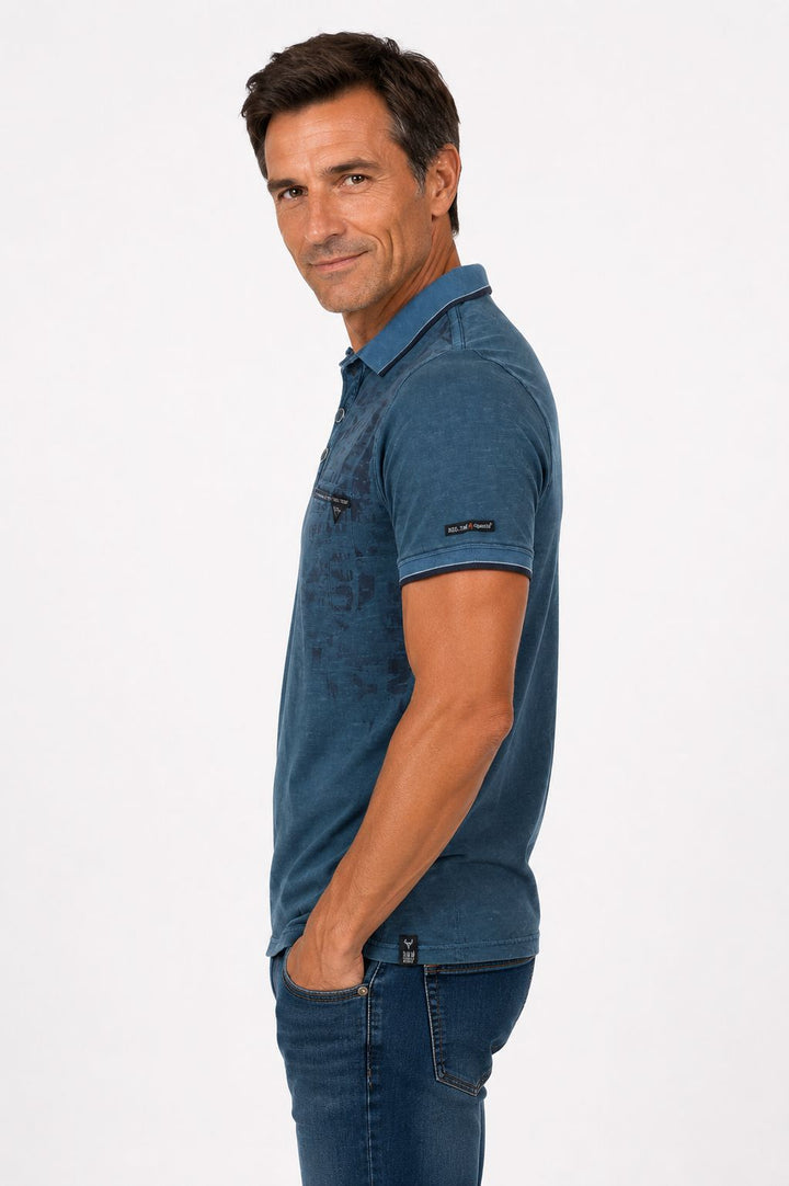 SOQUESTO Poloshirt Herren Used-Look
