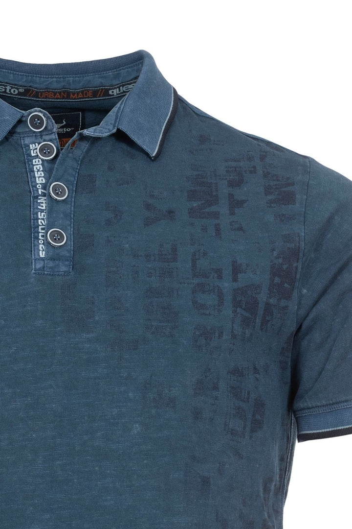 SOQUESTO Poloshirt Herren Used-Look