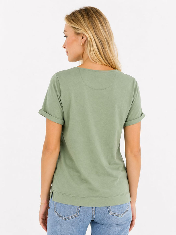 SOQUESTO Damen T-Shirt Baumwolle