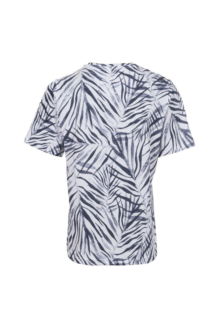 SOQUESTO Damen T-Shirt Palmen-Print