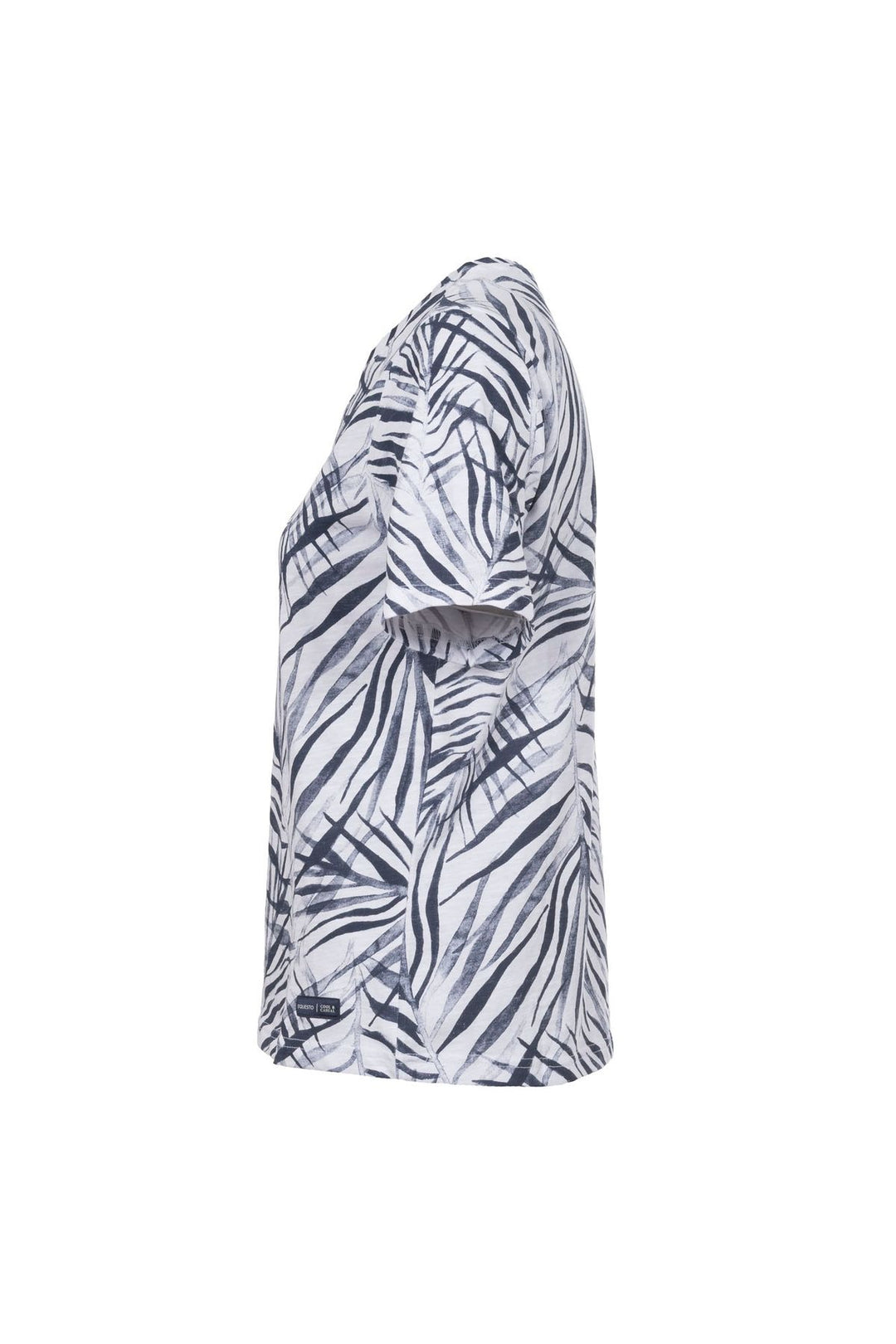SOQUESTO Damen T-Shirt Palmen-Print