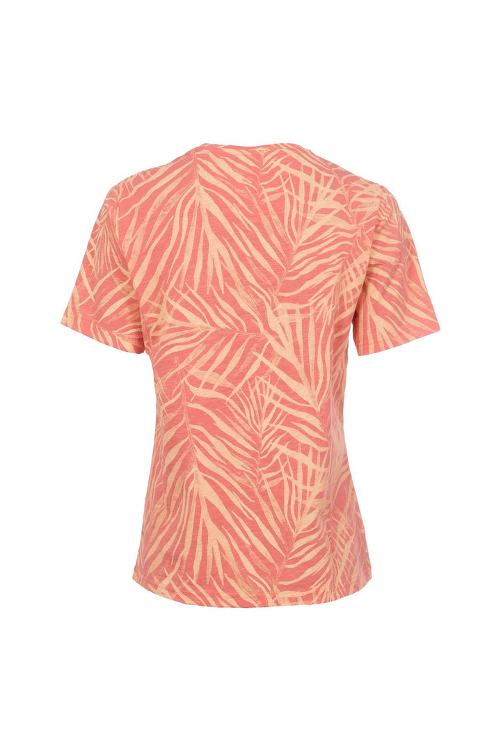 SOQUESTO Damen T-Shirt Palmen-Print