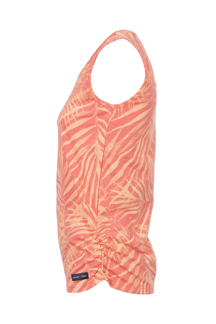 SOQUESTO Damen Top Palmen Cut-Out