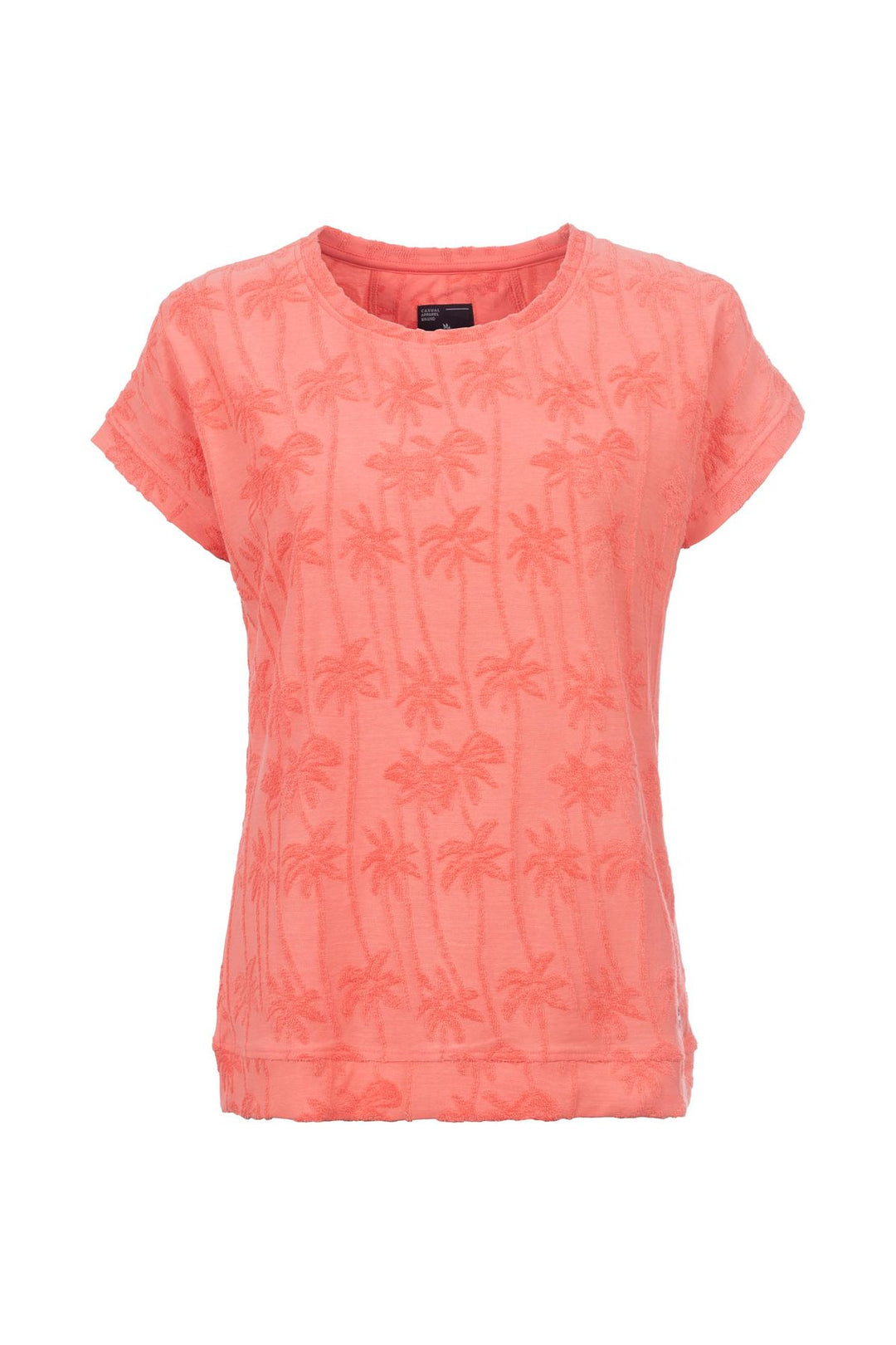 SOQUESTO Damen T-Shirt Palmenmuster