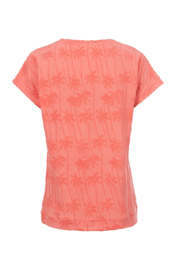 SOQUESTO Damen T-Shirt Palmenmuster