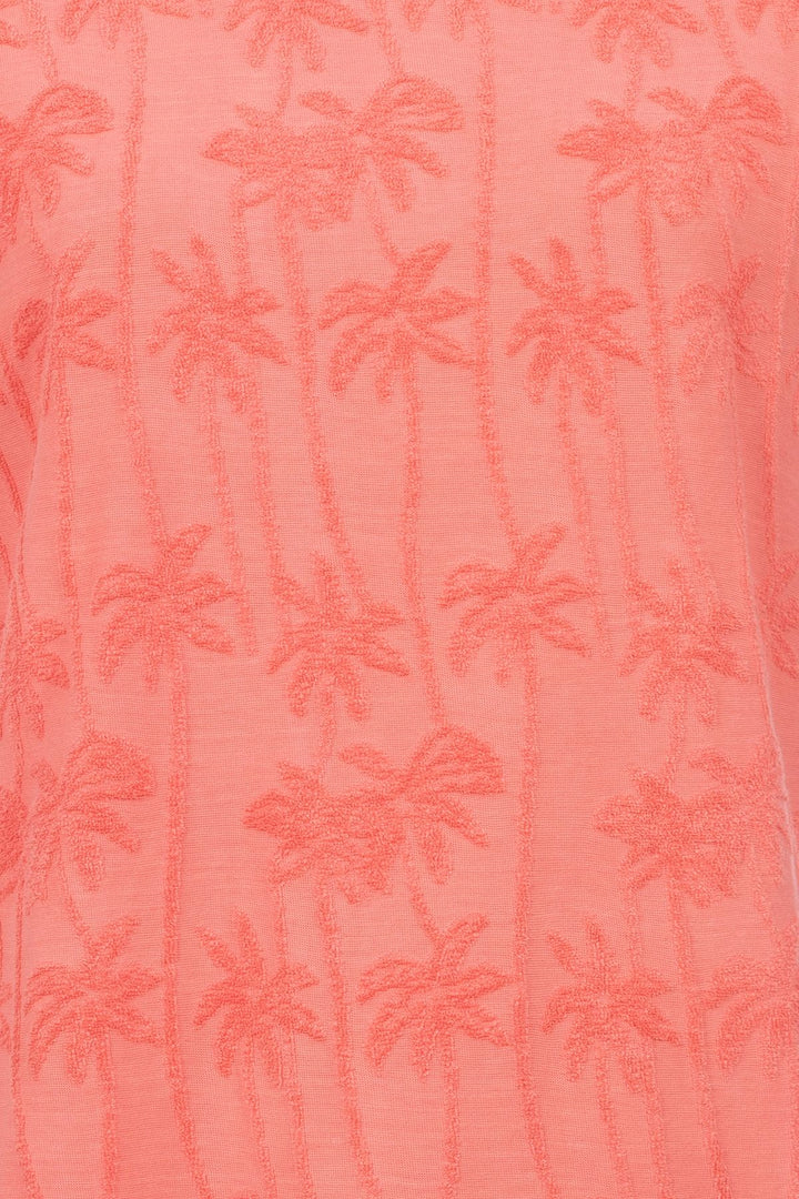 SOQUESTO Damen T-Shirt Palmenmuster