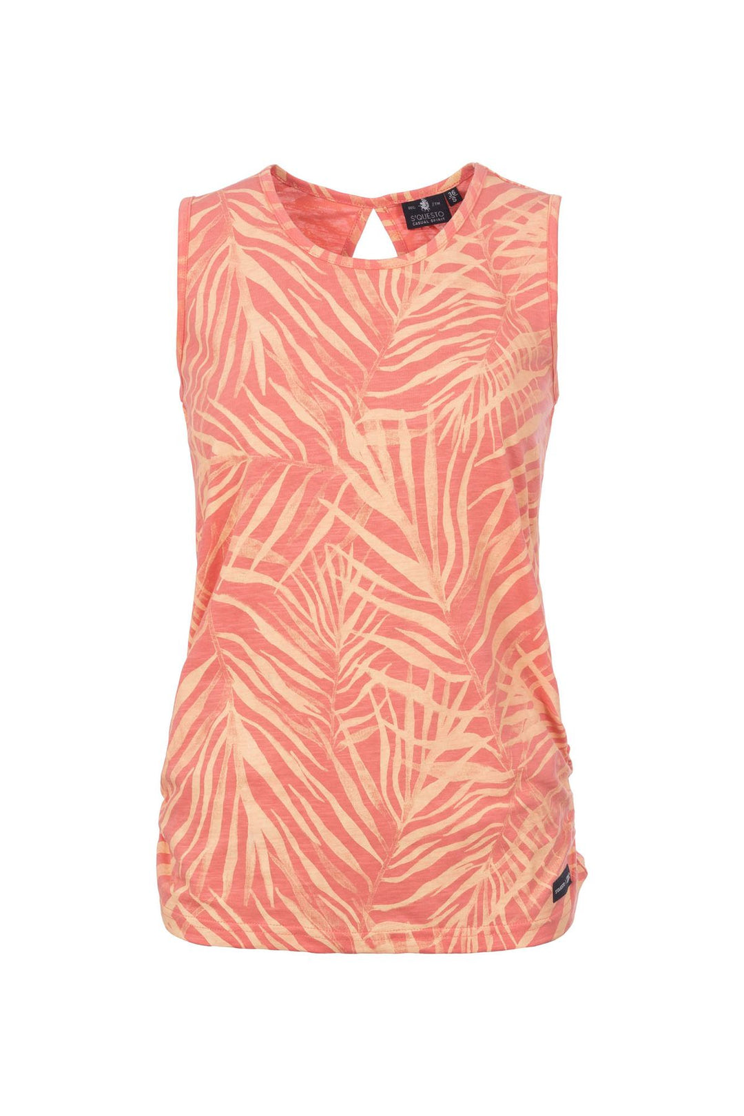 SOQUESTO Damen Top Palmen Cut-Out