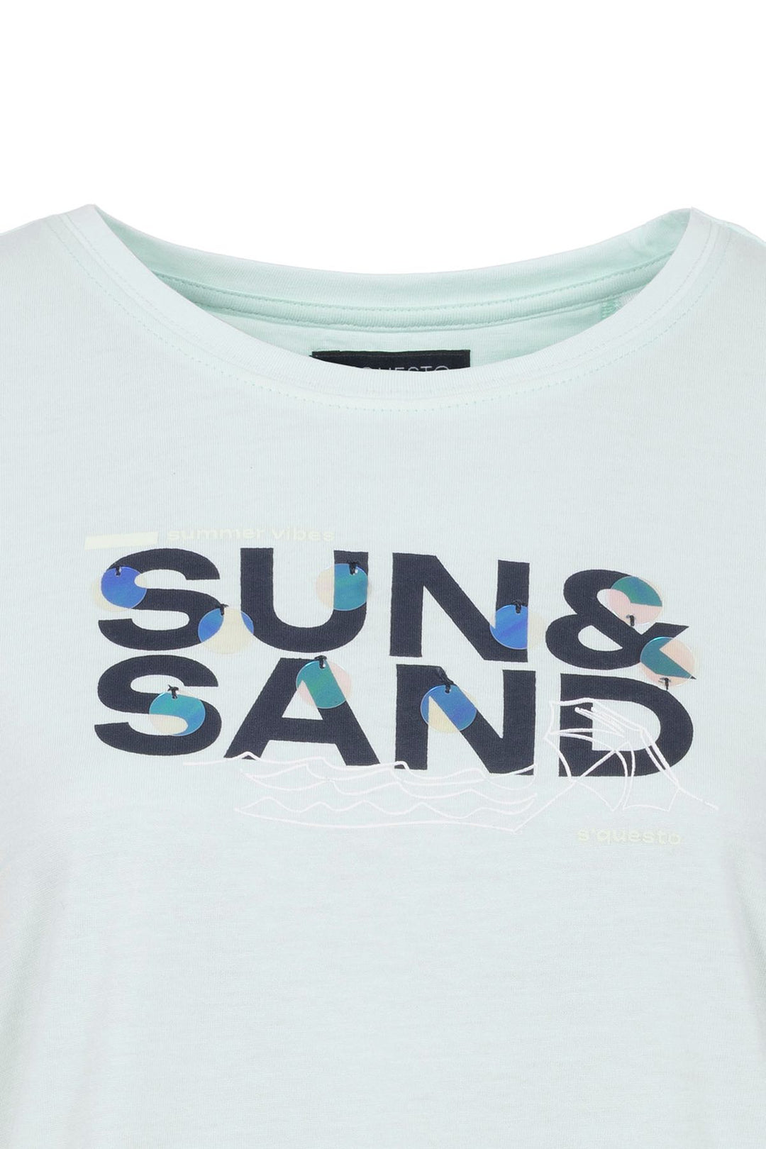 SOQUESTO Damen T-Shirt Pailletten
