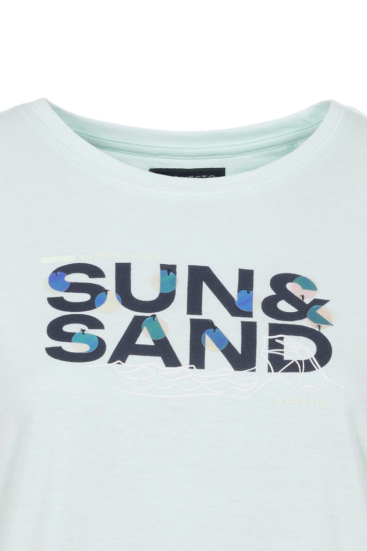 SOQUESTO Damen T-Shirt Pailletten