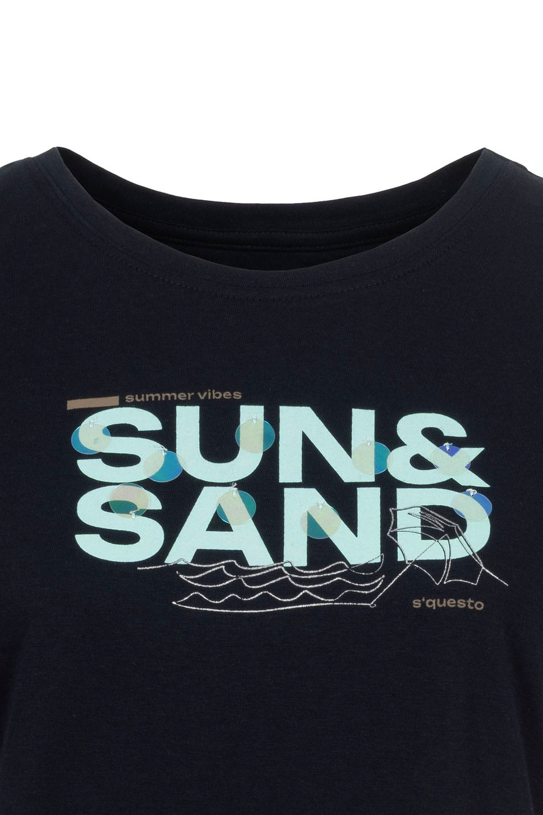 SOQUESTO Damen T-Shirt Pailletten