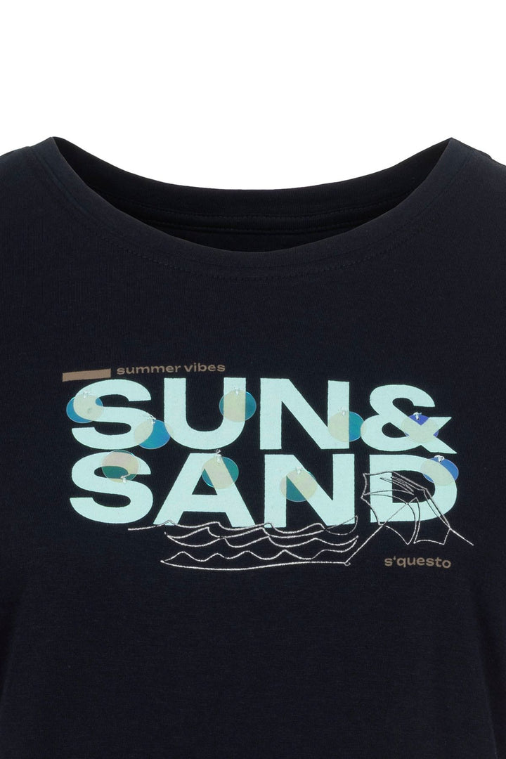 SOQUESTO Damen T-Shirt Pailletten