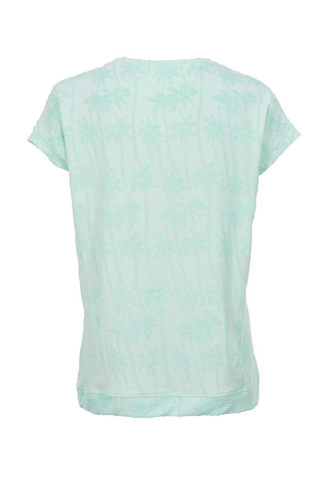 SOQUESTO Damen T-Shirt Palmenmuster