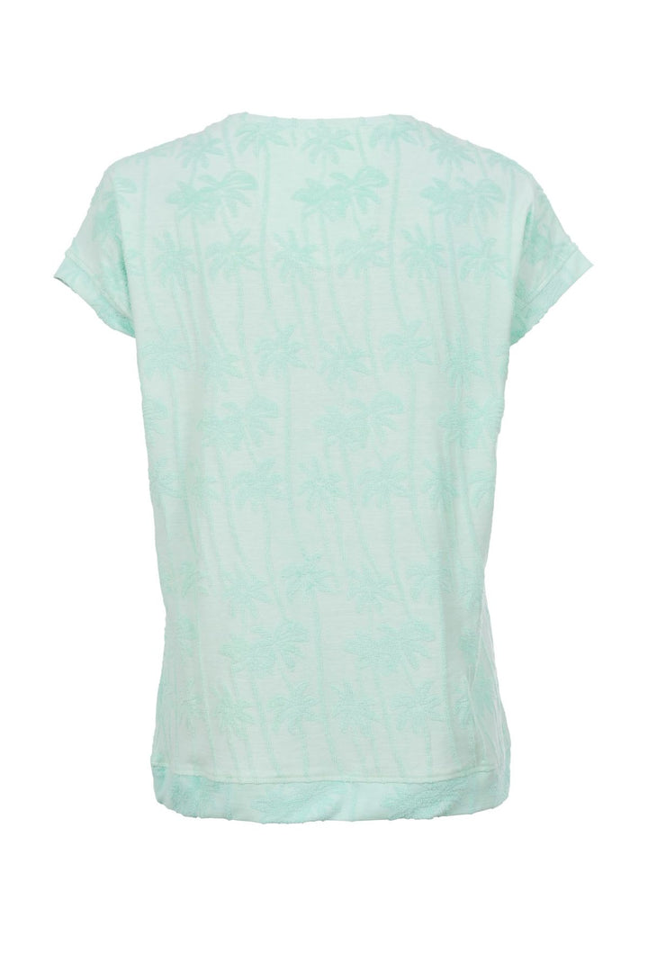 SOQUESTO Damen T-Shirt Palmenmuster