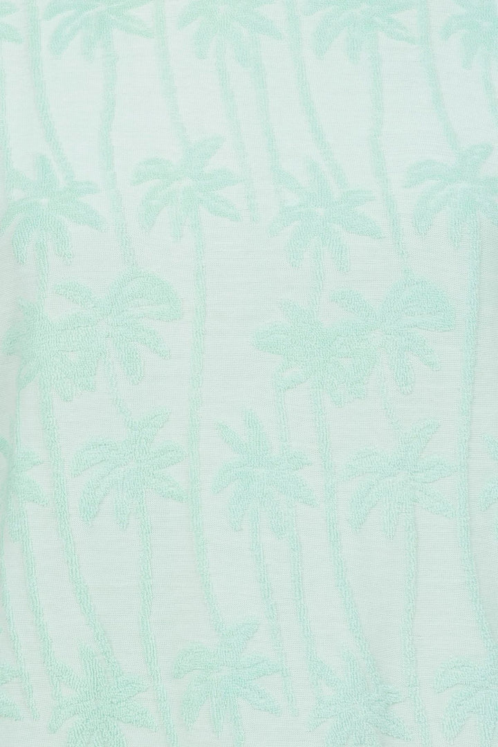 SOQUESTO Damen T-Shirt Palmenmuster