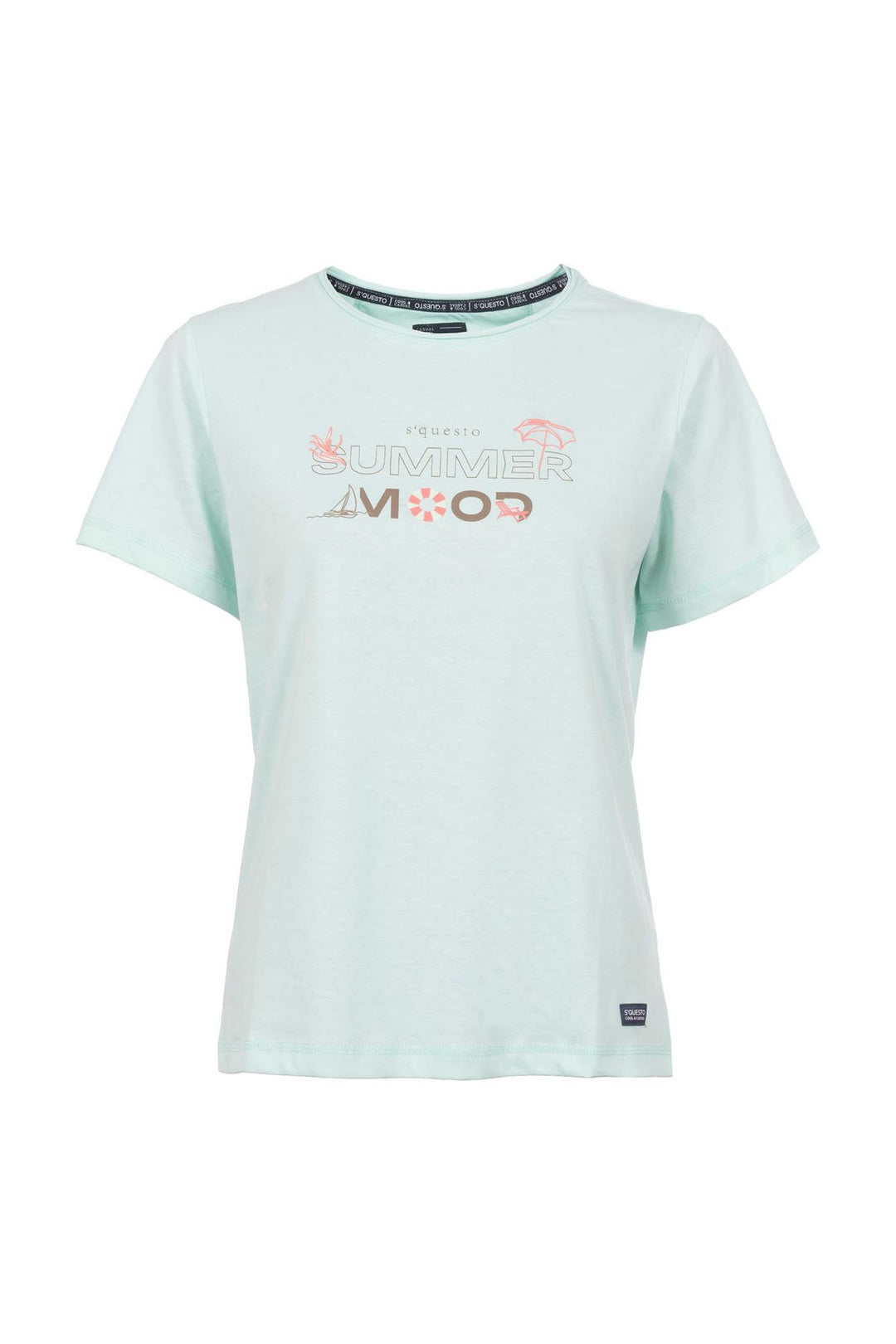 SOQUESTO Damen T-Shirt Summer Print