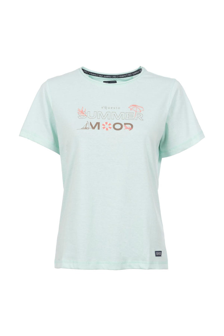 SOQUESTO Damen T-Shirt Summer Print