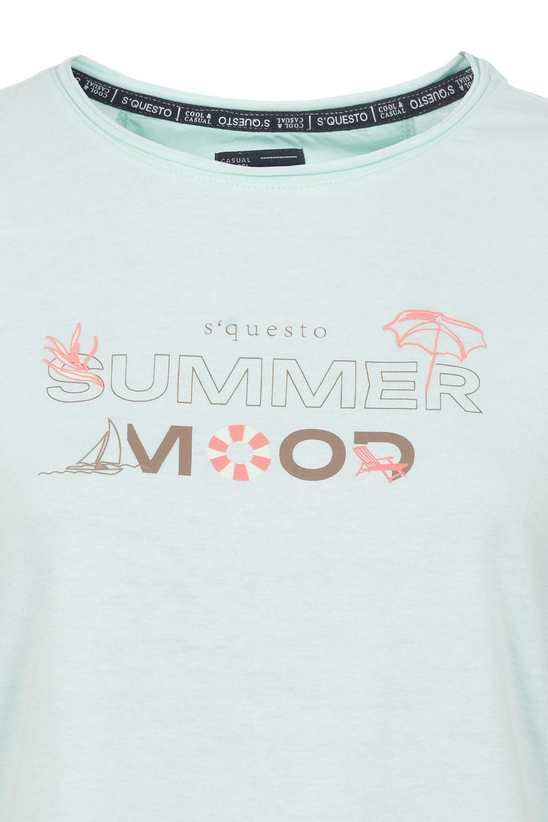 SOQUESTO Damen T-Shirt Summer Print
