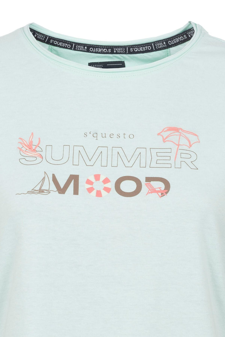 SOQUESTO Damen T-Shirt Summer Print