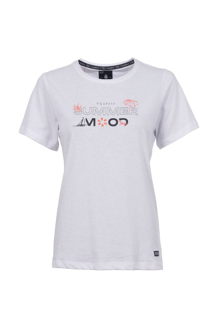 SOQUESTO Damen T-Shirt Summer Print