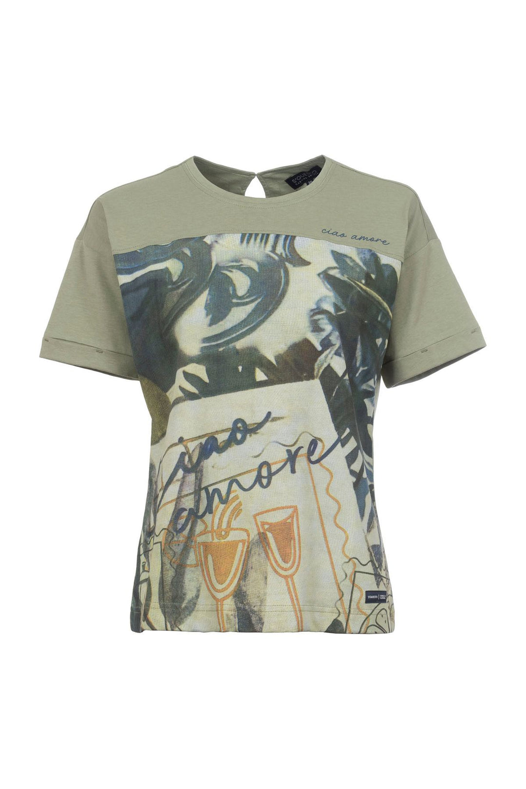 SOQUESTO T-Shirt Damen Schlüsselloch