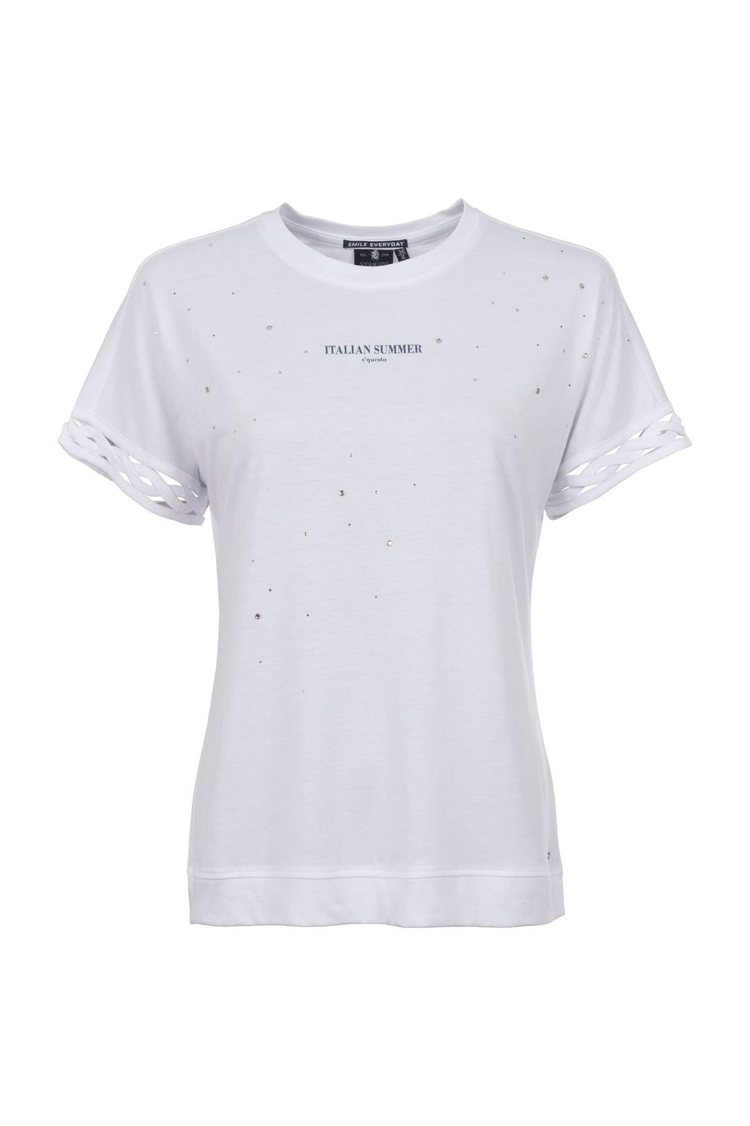 SOQUESTO Damen T-Shirt mit Glitzersteine