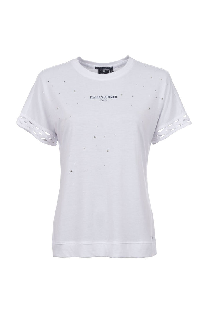 SOQUESTO Damen T-Shirt mit Glitzersteine