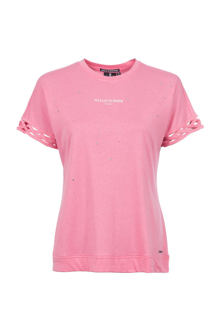 SOQUESTO Damen T-Shirt mit Glitzersteine