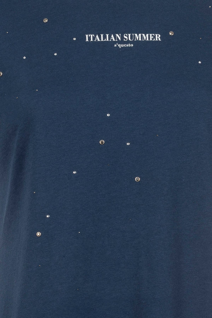 SOQUESTO Damen T-Shirt mit Glitzersteine