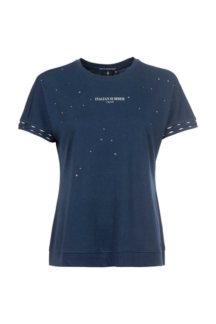 SOQUESTO Damen T-Shirt mit Glitzersteine